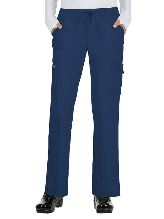 Women's 8-Pocket Stretch Cargo Holly Scrub Pant - 731 - Navy