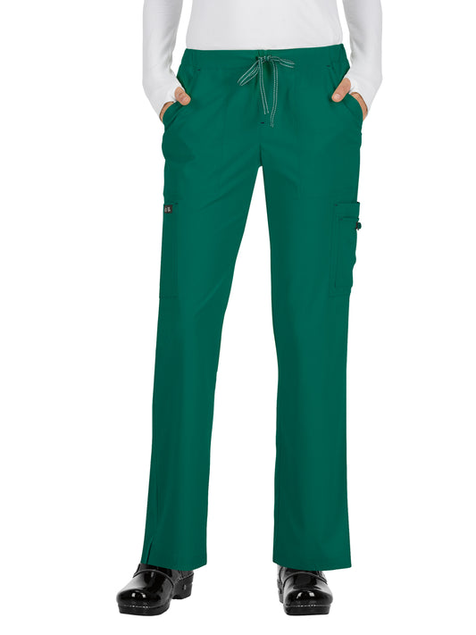 Women's 8-Pocket Stretch Cargo Holly Scrub Pant - 731 - Hunter