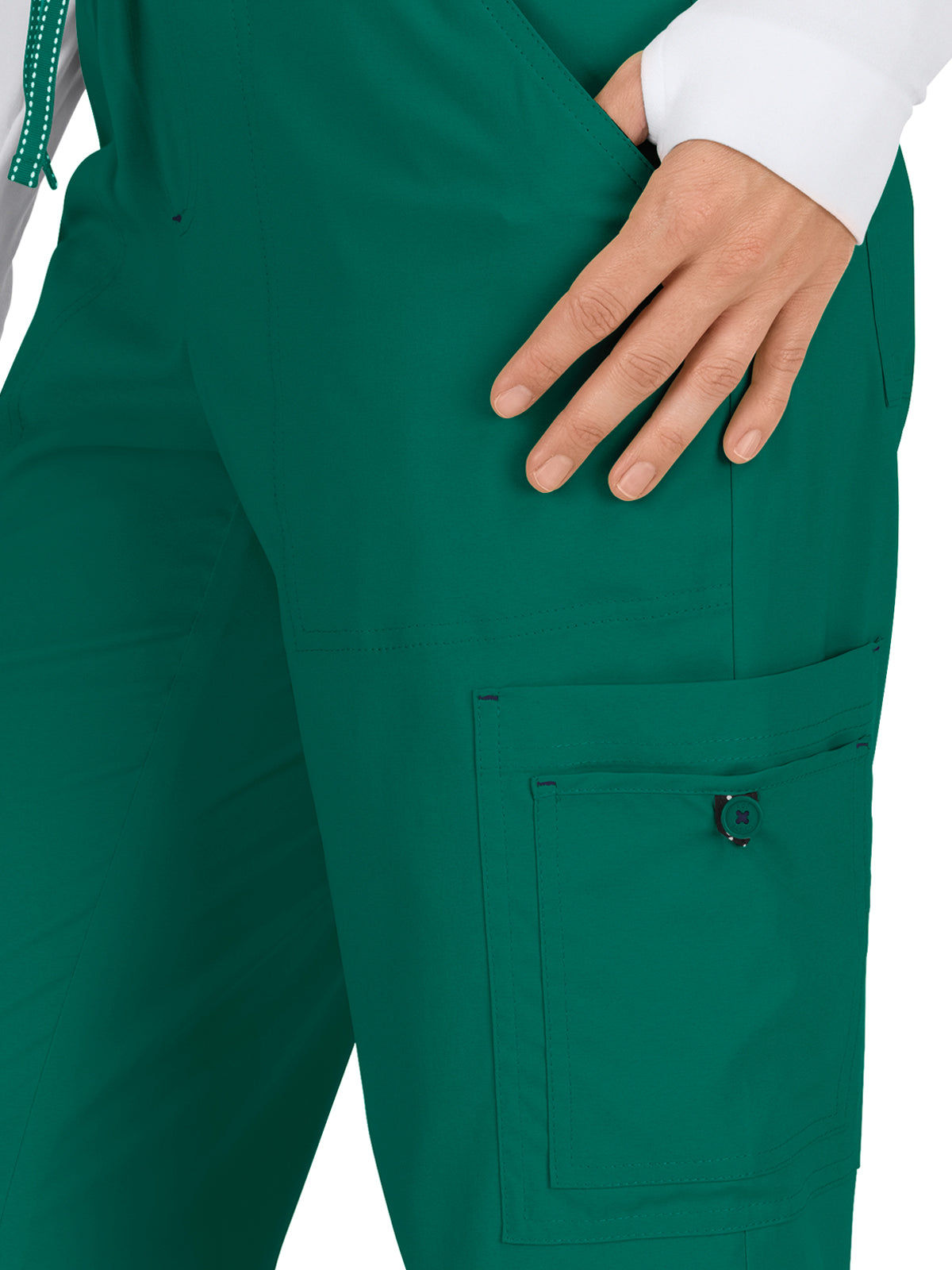 Women's 8-Pocket Stretch Cargo Holly Scrub Pant - 731 - Hunter