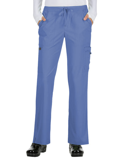 Women's 8-Pocket Stretch Cargo Holly Scrub Pant - 731 - True Ceil