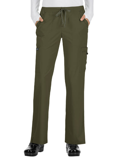 Women's 8-Pocket Stretch Cargo Holly Scrub Pant - 731 - Olive Green