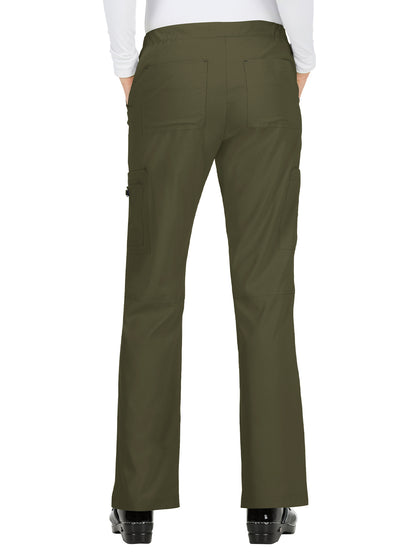 Women's 8-Pocket Stretch Cargo Holly Scrub Pant - 731 - Olive Green