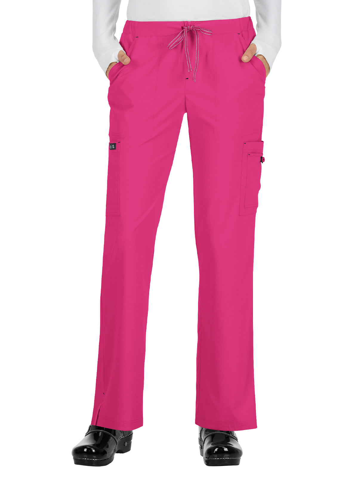 Women's 8-Pocket Stretch Cargo Holly Scrub Pant - 731 - Flamingo