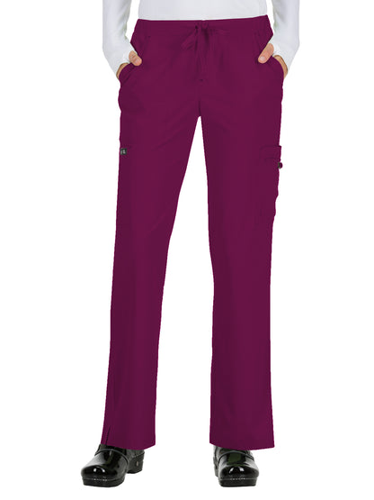 Women's 8-Pocket Stretch Cargo Holly Scrub Pant - 731 - Wine