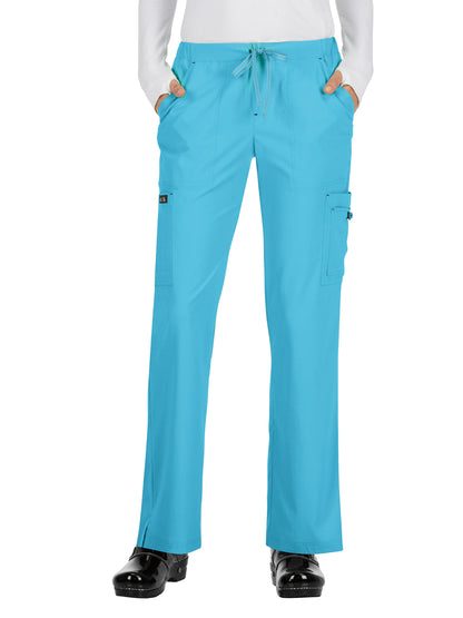 Women's 8-Pocket Stretch Cargo Holly Scrub Pant - 731 - Electric Blue