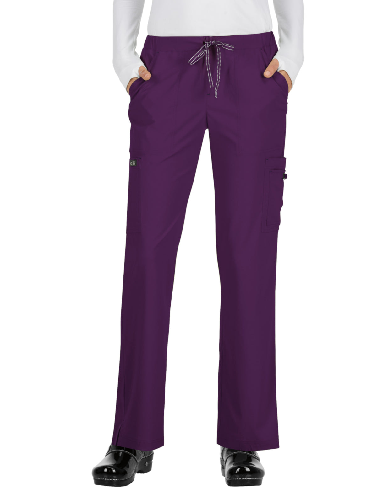 Women's 8-Pocket Stretch Cargo Holly Scrub Pant - 731 - Eggplant