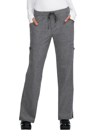 Women's 8-Pocket Stretch Cargo Holly Scrub Pant - 731 - Heather Grey