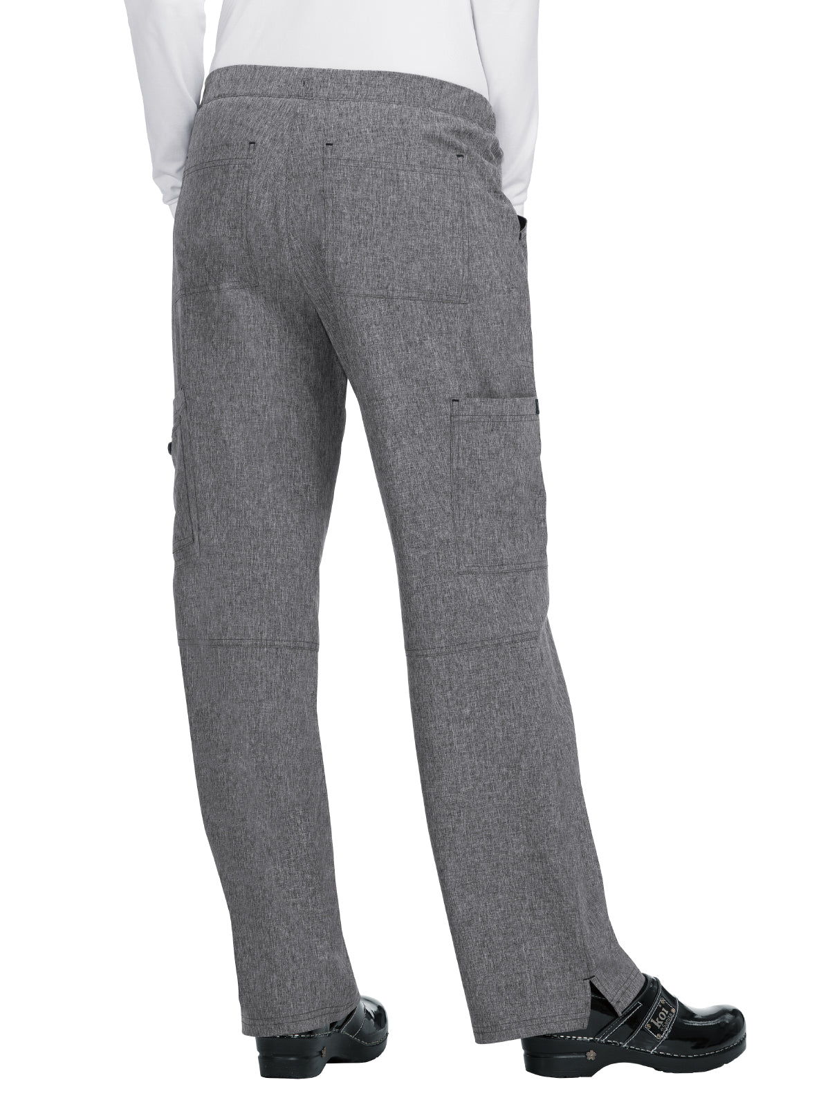 Women's 8-Pocket Stretch Cargo Holly Scrub Pant - 731 - Heather Grey