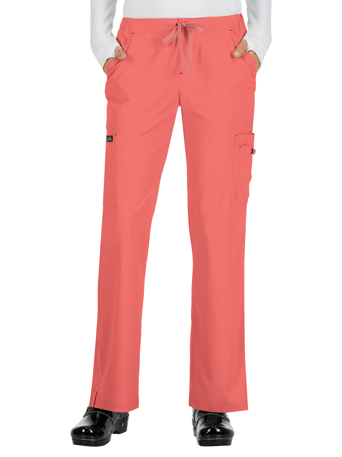 Women's 8-Pocket Stretch Cargo Holly Scrub Pant - 731 - Coral