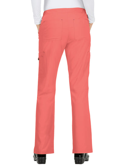 Women's 8-Pocket Stretch Cargo Holly Scrub Pant - 731 - Coral