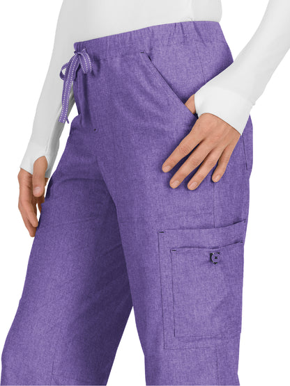 Women's 8-Pocket Stretch Cargo Holly Scrub Pant - 731 - Heather Wisteria