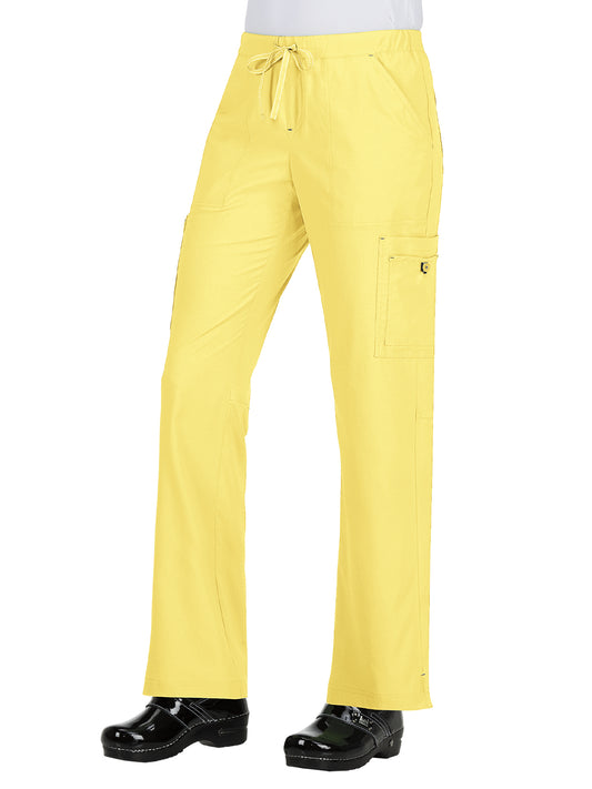 Women's 8-Pocket Stretch Cargo Holly Scrub Pant - 731 - Sunshine