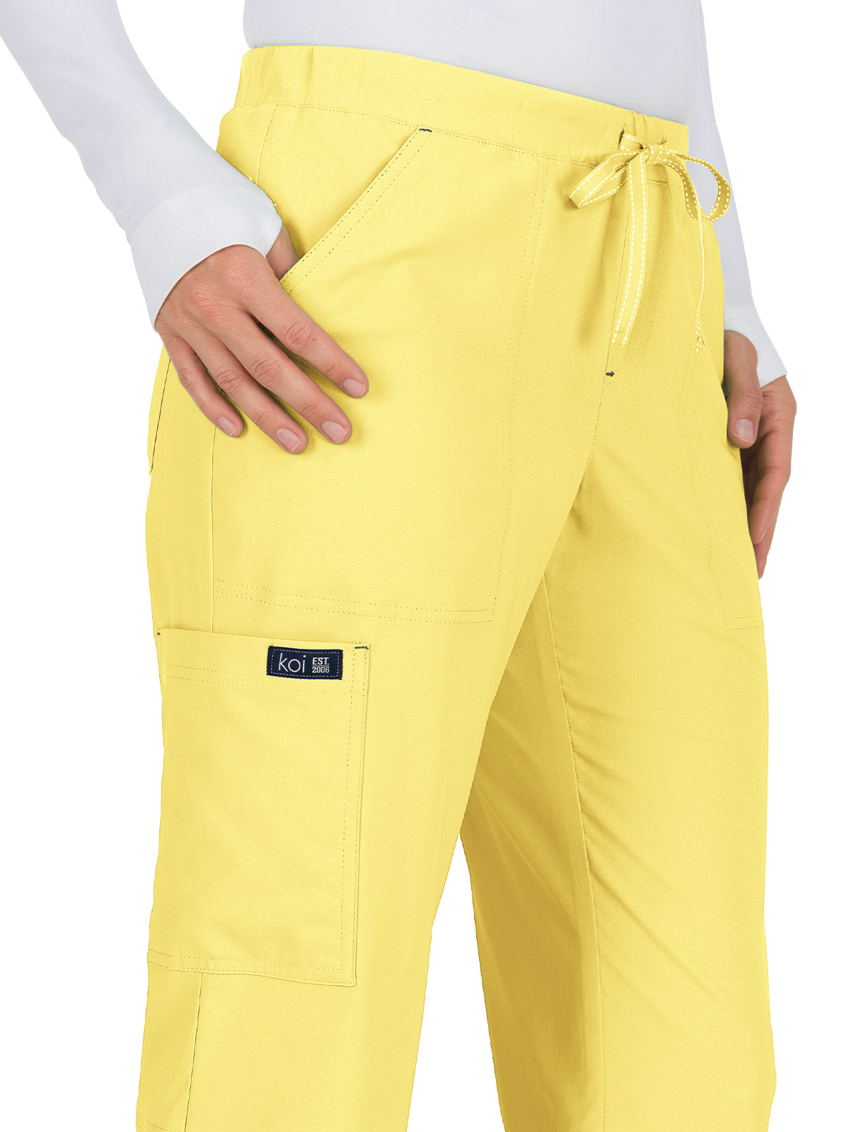 Women's 8-Pocket Stretch Cargo Holly Scrub Pant - 731 - Sunshine