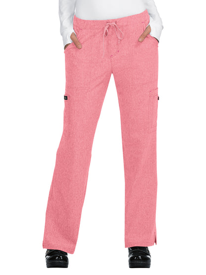 Women's 8-Pocket Stretch Cargo Holly Scrub Pant - 731 - Heather Soft Pink