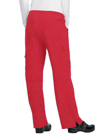 Women's 8-Pocket Stretch Cargo Holly Scrub Pant - 731 - Heather Candy Red