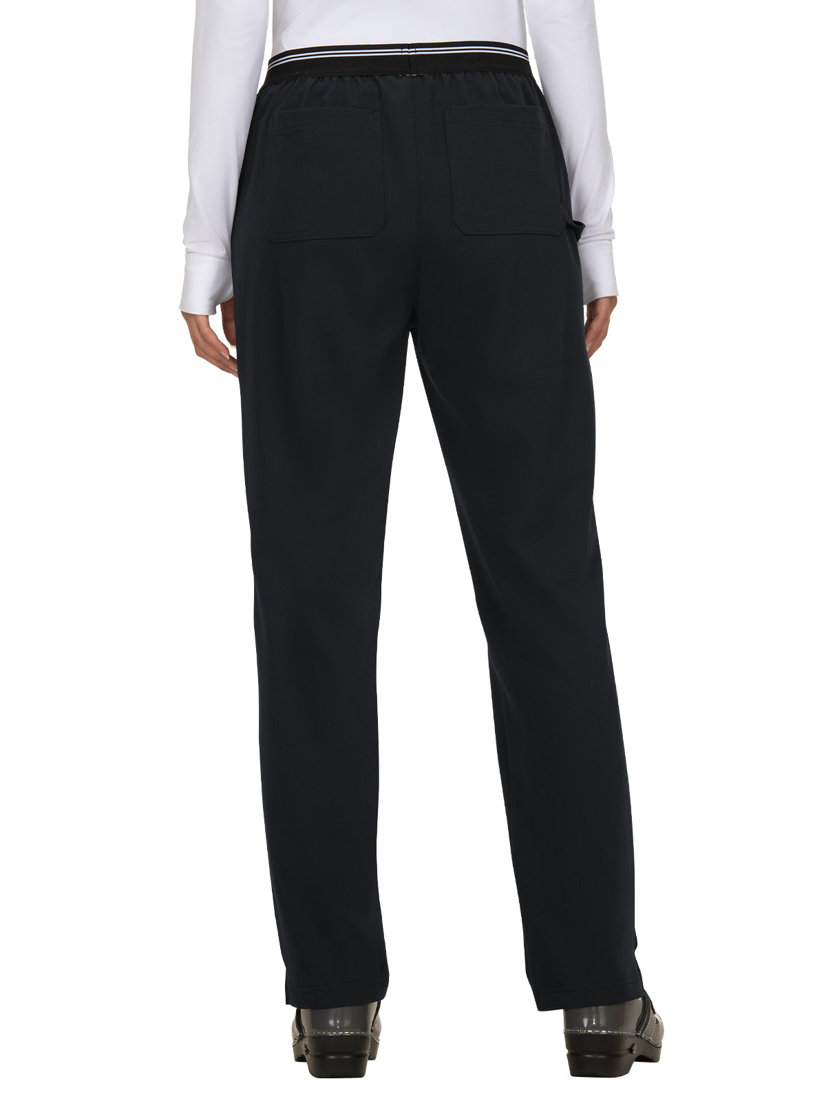 Women's 7-Pocket Skinny Leg On the Run Scrub Pant - 738 - Black