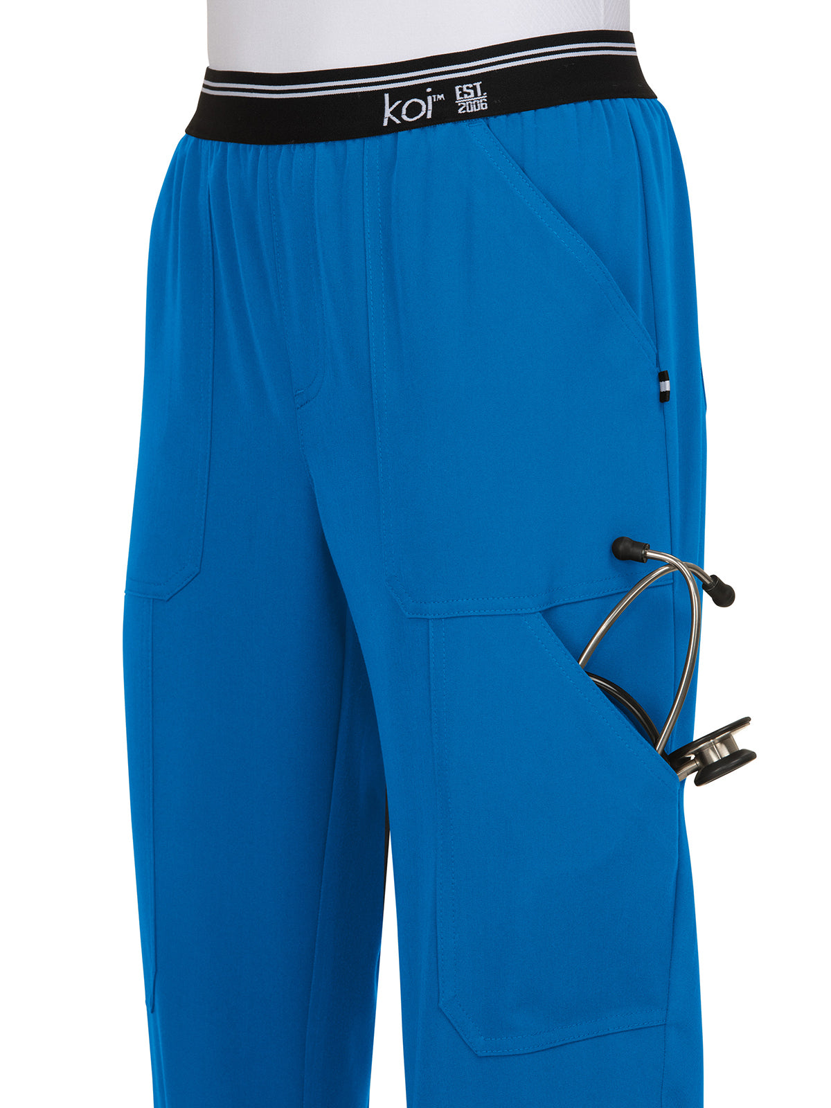 Women's 7-Pocket Skinny Leg On the Run Scrub Pant - 738 - Royal Blue