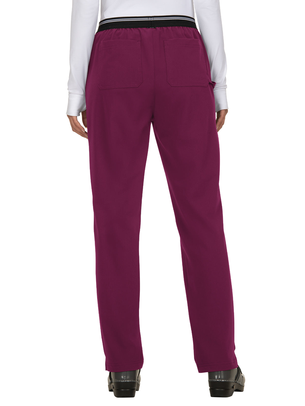 Women's 7-Pocket Skinny Leg On the Run Scrub Pant - 738 - Wine