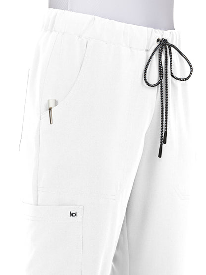 Women's 5-Pocket Cargo Everyday Hero Scrub Pant - 739 - White