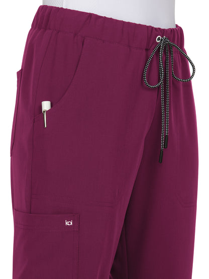 Women's 5-Pocket Cargo Everyday Hero Scrub Pant - 739 - Wine