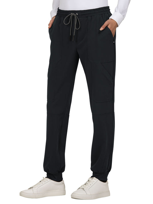 Women's 7-Pocket Stretch Jogger Good Vibe Scrub Pant - 740 - Black