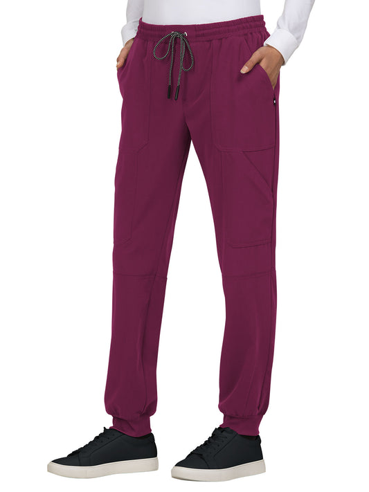 Women's 7-Pocket Stretch Jogger Good Vibe Scrub Pant - 740 - Wine