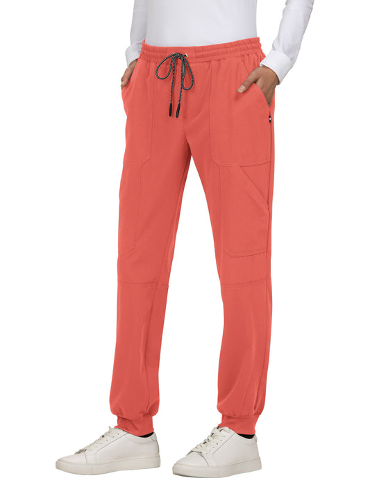 Women's Seven-Pocket Stretch Jogger Good Vibe Pant - 740 - Heather Coral