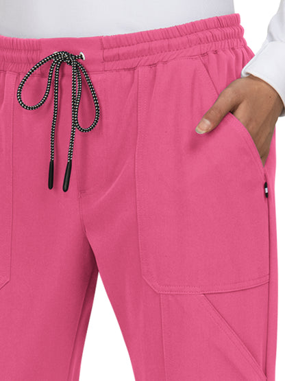 Women's 7-Pocket Stretch Jogger Good Vibe Scrub Pant - 740 - Geranium