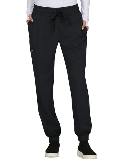 Women's 5-Pocket Stretch Jogger Gemma Scrub Pant - 741 - Black