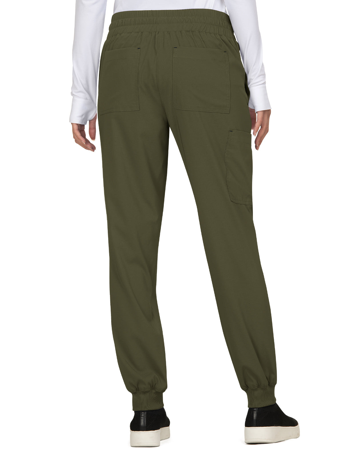 Women's 5-Pocket Stretch Jogger Gemma Scrub Pant - 741 - Olive Green