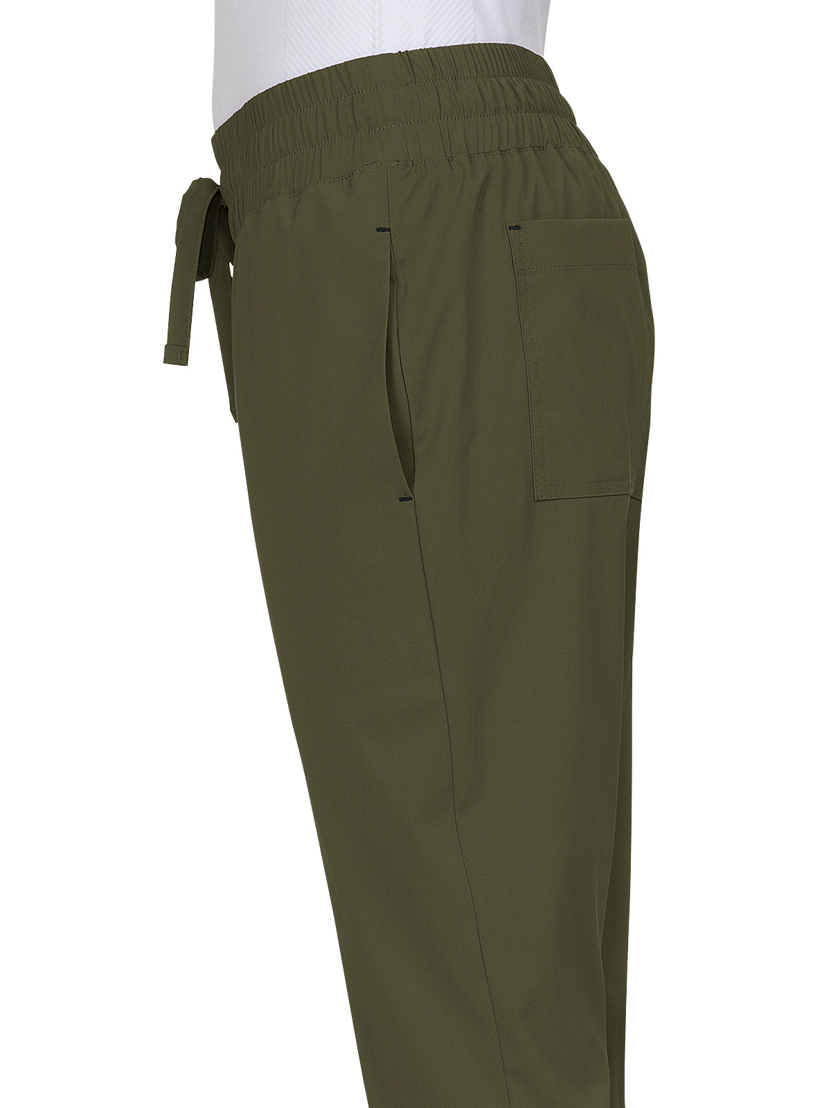 Women's 5-Pocket Stretch Jogger Gemma Scrub Pant - 741 - Olive Green