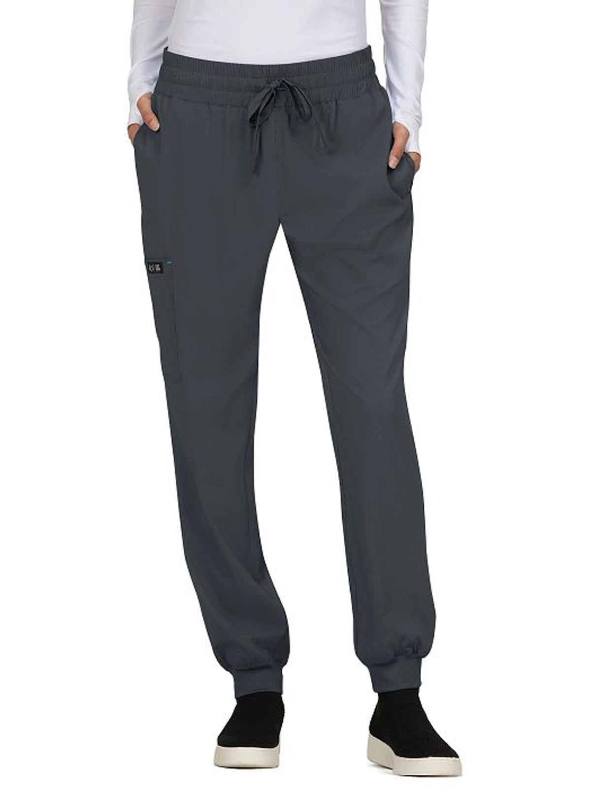 Women's 5-Pocket Stretch Jogger Gemma Scrub Pant - 741 - Charcoal