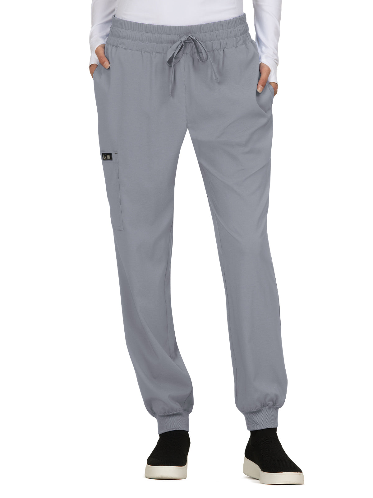 Women's 5-Pocket Stretch Jogger Gemma Scrub Pant - 741 - Platinum Grey