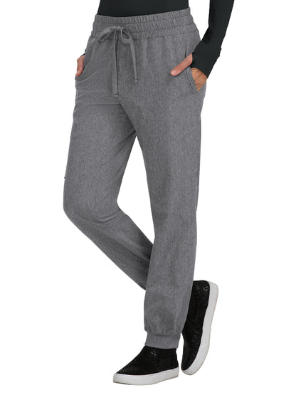 Women's Five-Pocket Stretch Jogger Gemma Pant - 741 - Heather Grey