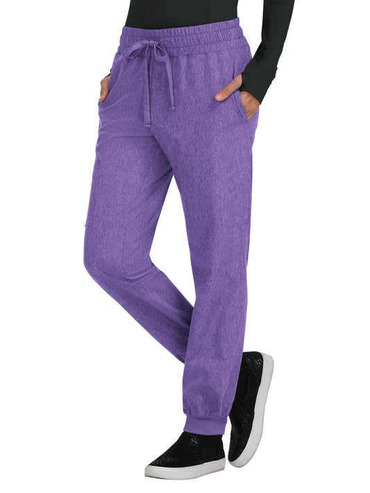 Women's 5-Pocket Stretch Jogger Gemma Scrub Pant - 741 - Heather Wisteria