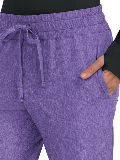 Women's 5-Pocket Stretch Jogger Gemma Scrub Pant - 741 - Heather Wisteria