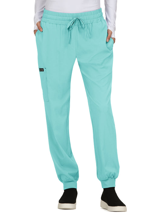 Women's 5-Pocket Stretch Jogger Gemma Scrub Pant - 741 - Fresh Mint