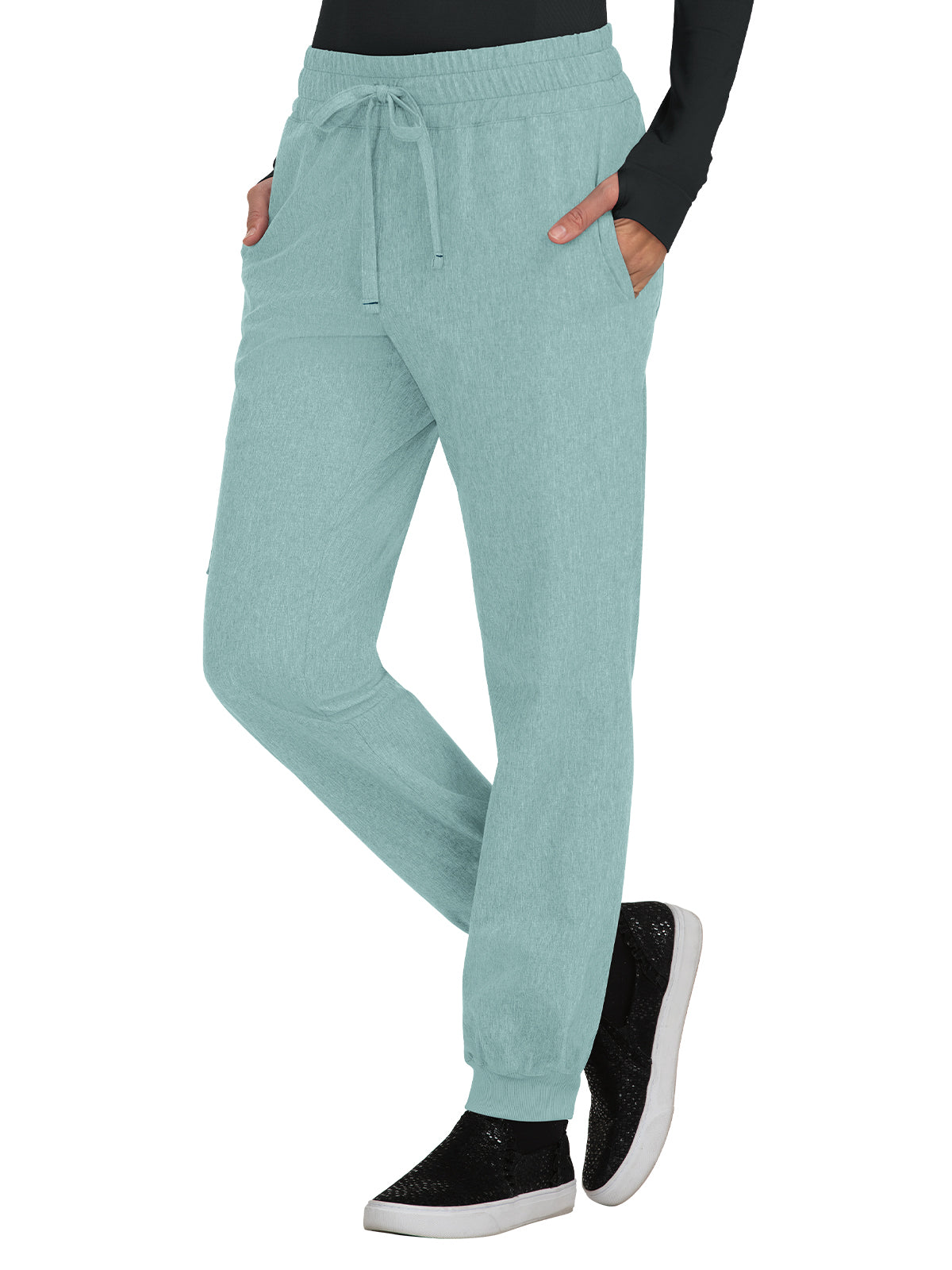 Women's 5-Pocket Stretch Jogger Gemma Scrub Pant - 741 - Heather Sage