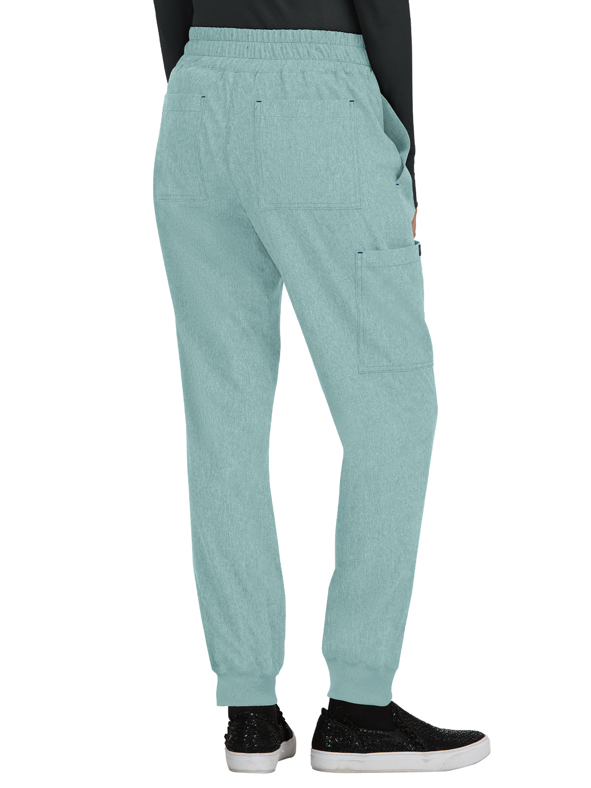 Women's 5-Pocket Stretch Jogger Gemma Scrub Pant - 741 - Heather Sage