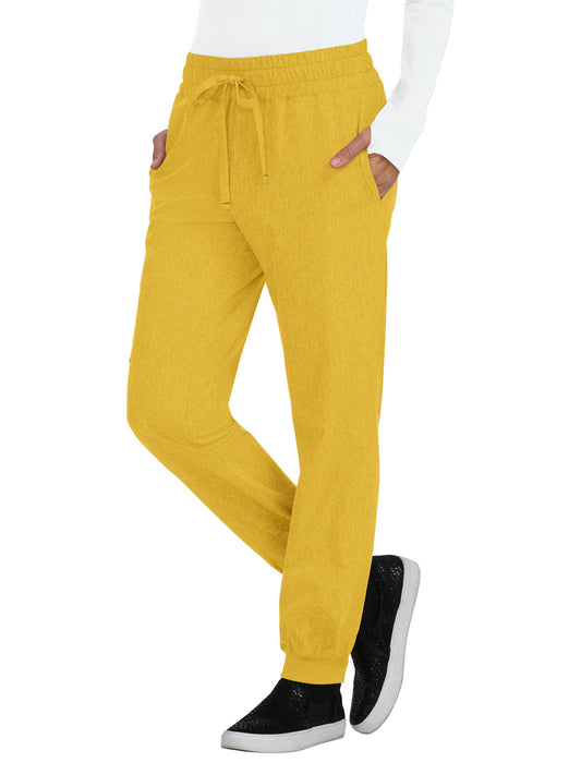 Women's 5-Pocket Stretch Jogger Gemma Scrub Pant - 741 - Heather Mango