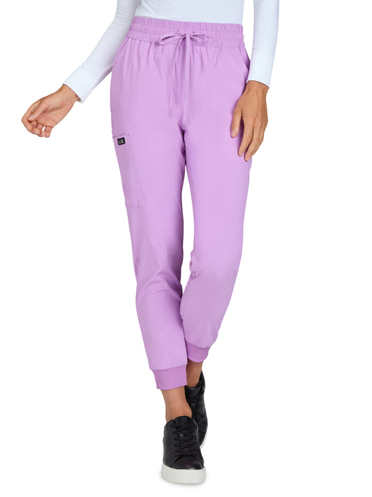 Women's 5-Pocket Stretch Jogger Gemma Scrub Pant - 741 - Bloom Lavender