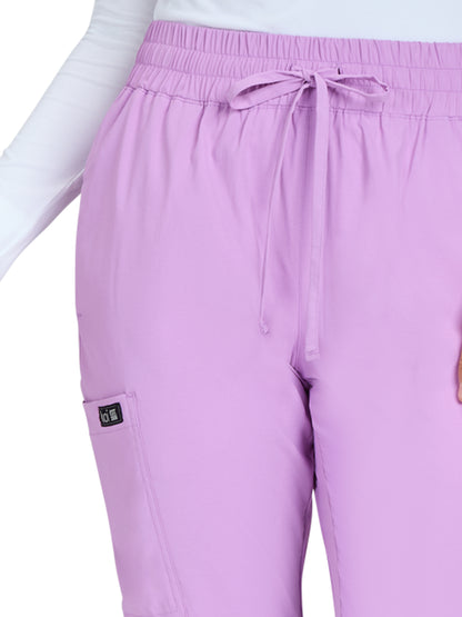 Women's 5-Pocket Stretch Jogger Gemma Scrub Pant - 741 - Bloom Lavender