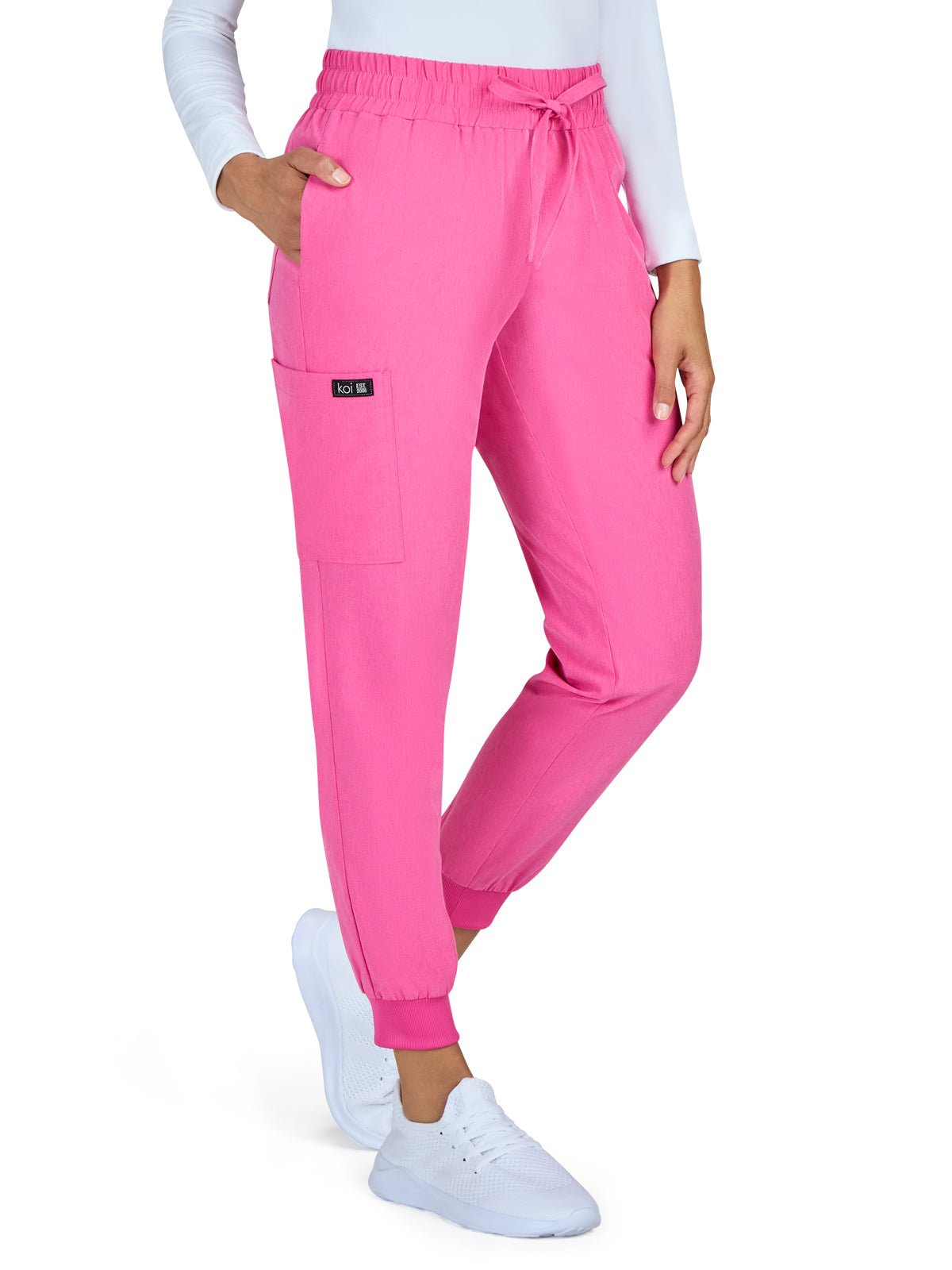 Women's Five-Pocket Stretch Jogger Gemma Pant - 741 - Heather Pink Lemonade