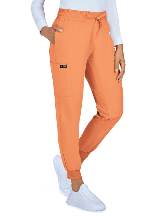 Women's Five-Pocket Stretch Jogger Gemma Pant - 741 - Heather Apricot