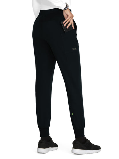 Women's 4-Pocket Eco-Friendly Jogger Cherish Scrub Pant - 744 - Black