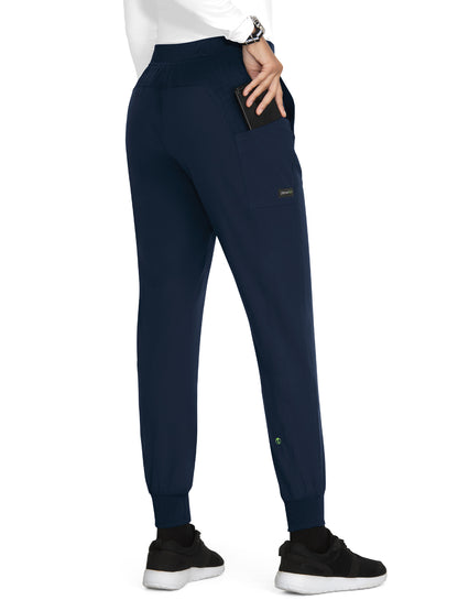 Women's 4-Pocket Eco-Friendly Jogger Cherish Scrub Pant - 744 - Navy