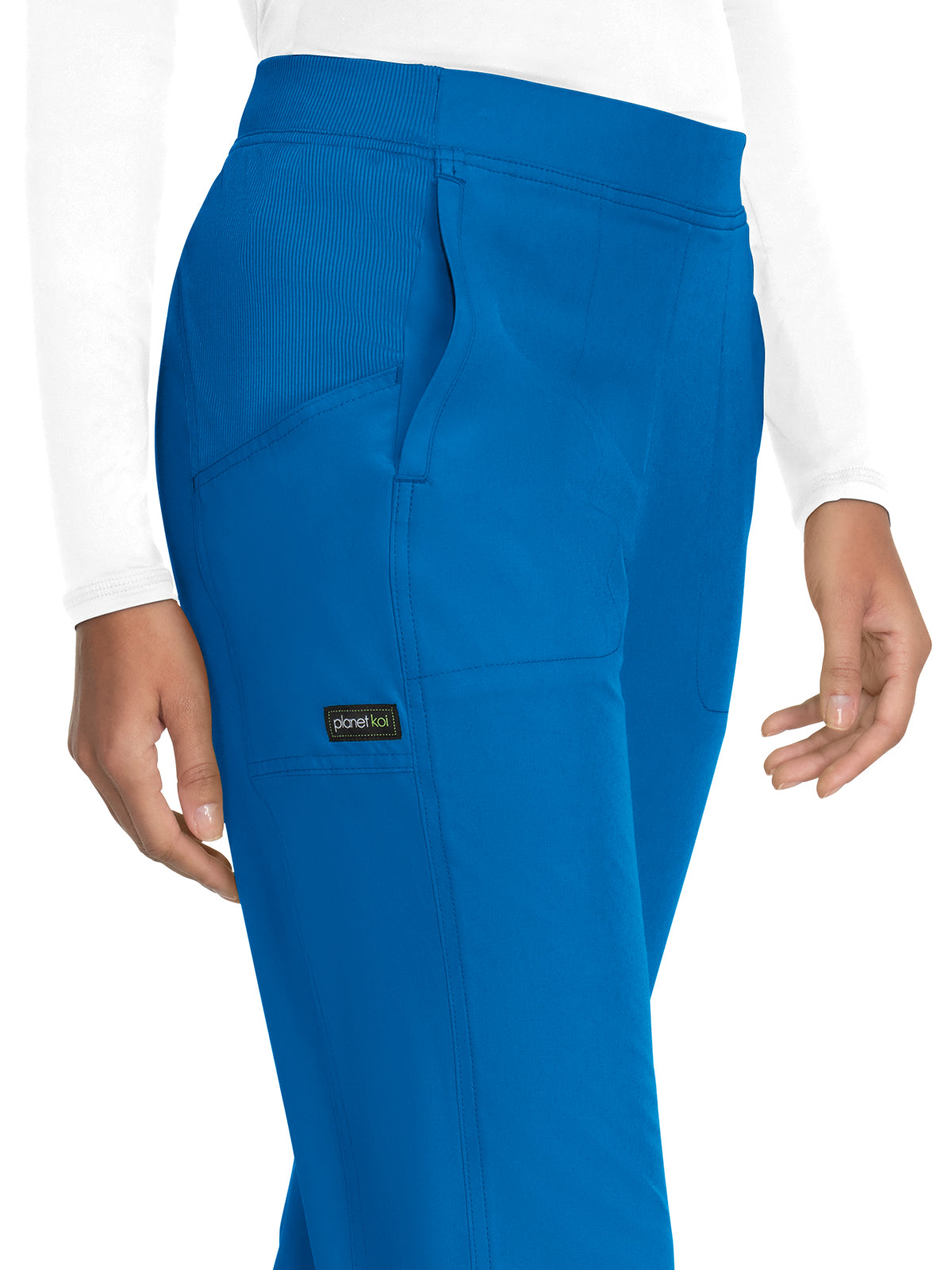 Women's 4-Pocket Eco-Friendly Jogger Cherish Scrub Pant - 744 - Royal Blue