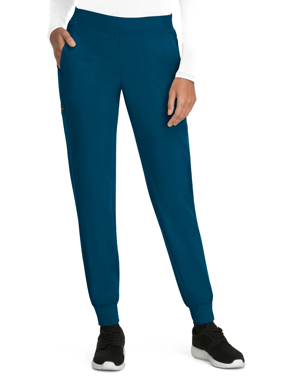 Women's 4-Pocket Eco-Friendly Jogger Cherish Scrub Pant - 744 - Caribbean Blue