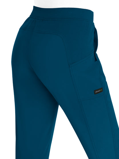 Women's 4-Pocket Eco-Friendly Jogger Cherish Scrub Pant - 744 - Caribbean Blue