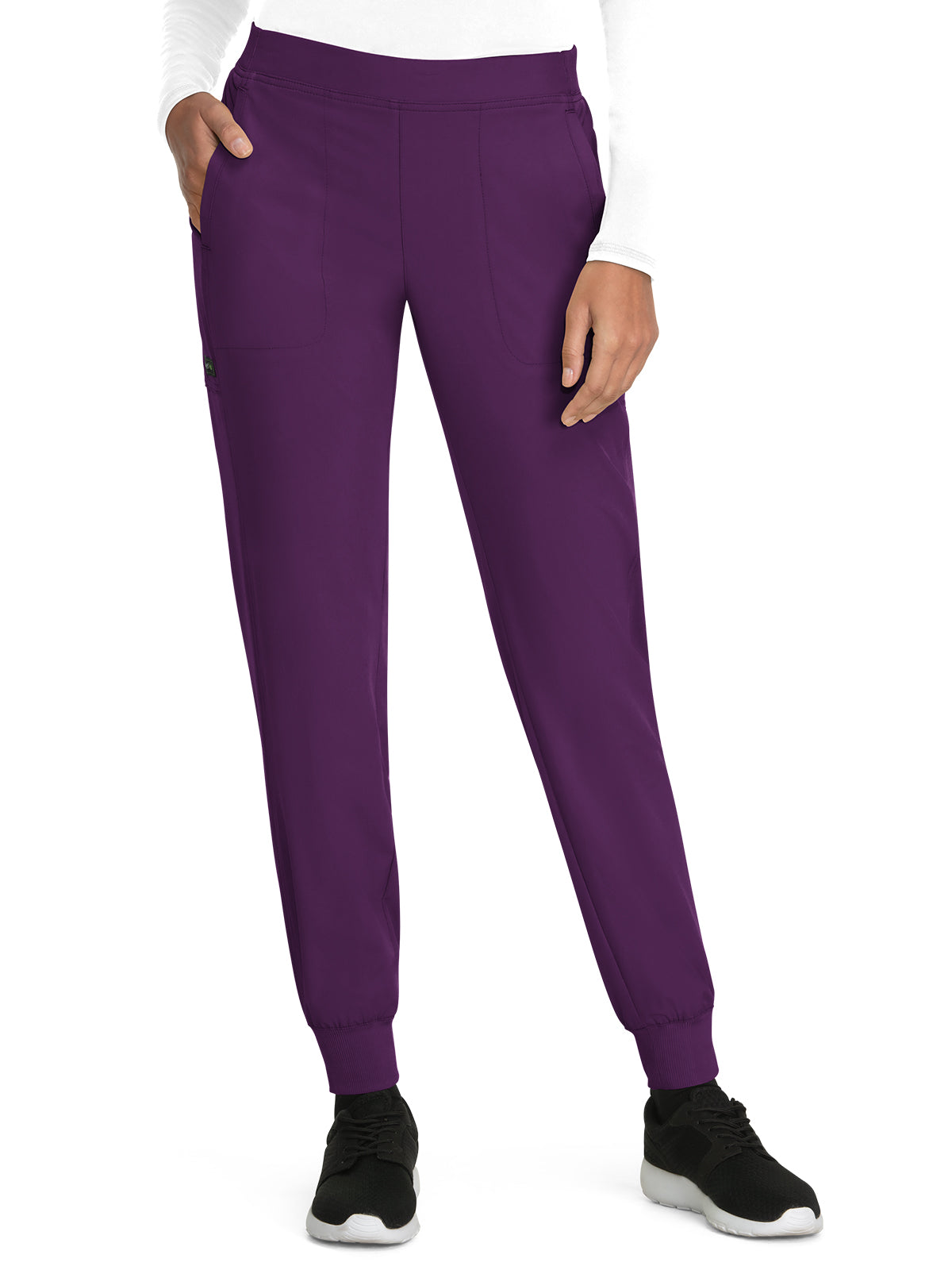 Women's 4-Pocket Eco-Friendly Jogger Cherish Scrub Pant - 744 - Eggplant